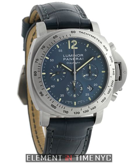 Panerai Luminor Chronograph Daylight Blue Titanium .